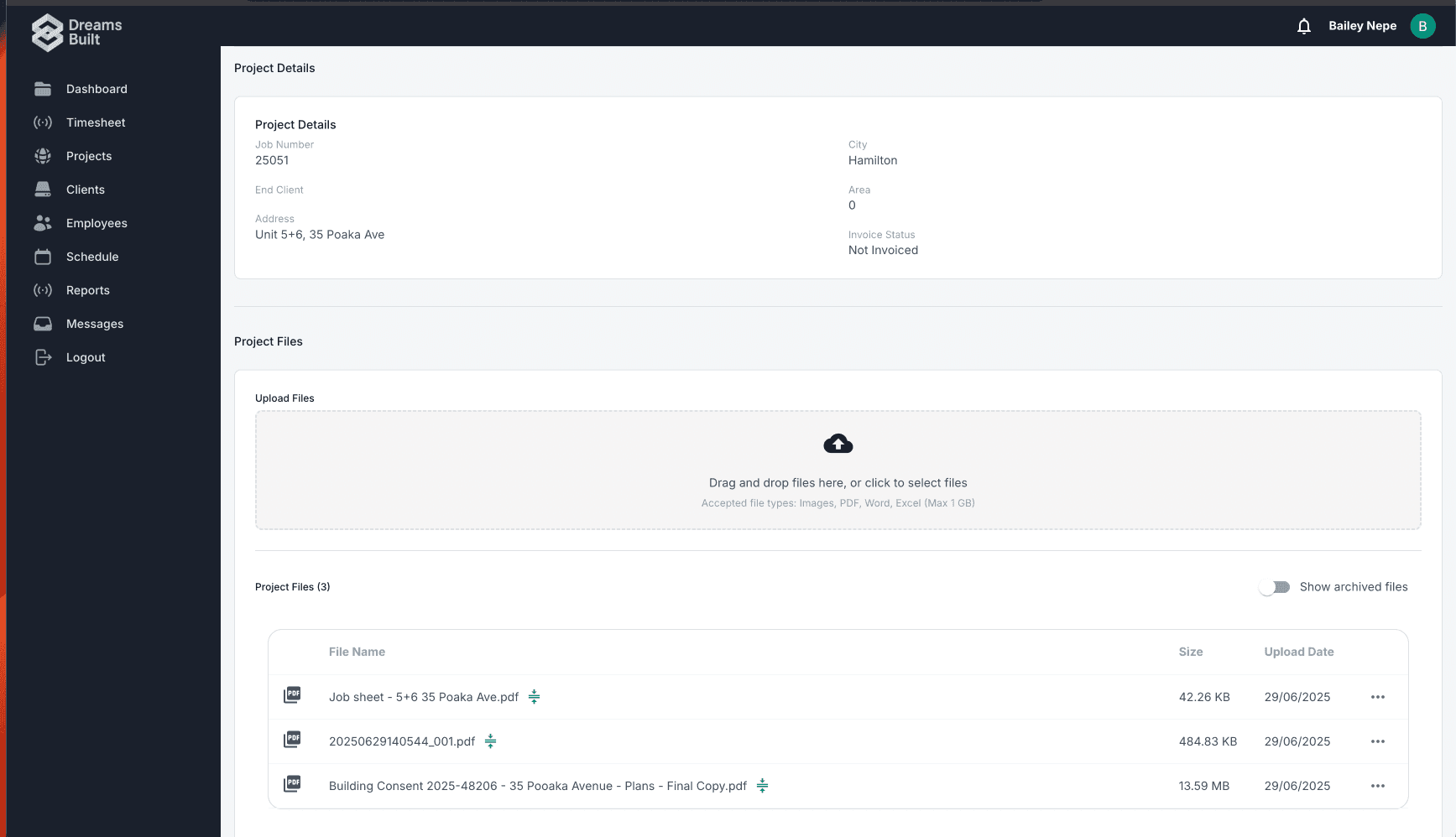 Dreams Built platform interface 4